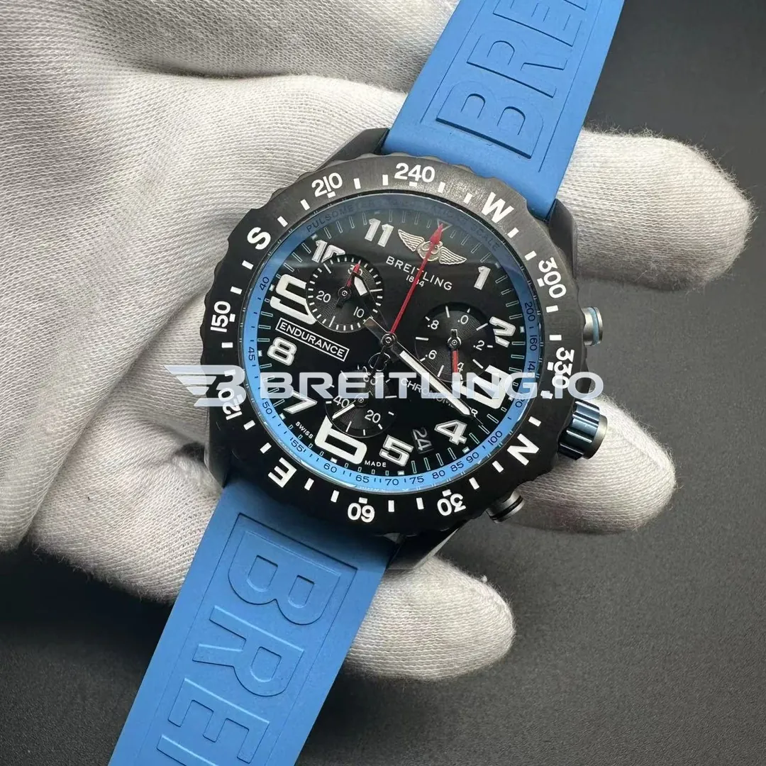Breitling Professional Endurance Pro X82310281B1S1 44mm Black Dial Blue Inner Ring Black Breitlight Case Super Clone Side View 2