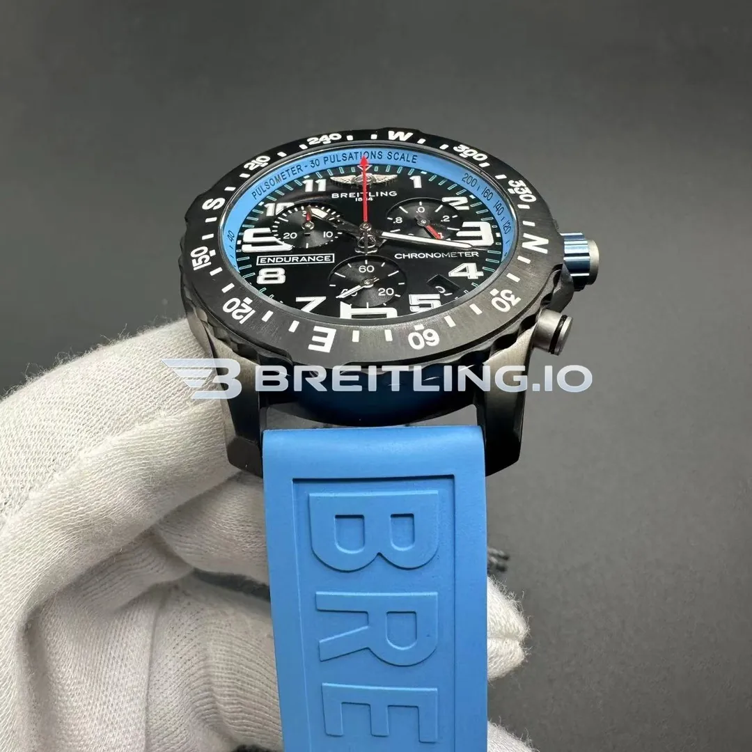 Breitling Professional Endurance Pro X82310281B1S1 44mm Black Dial Blue Inner Ring Black Breitlight Case Super Clone Strap