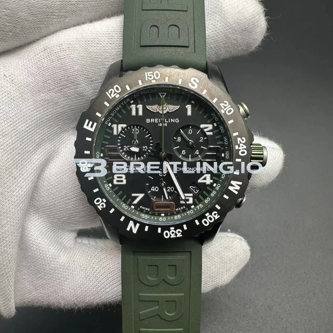 Breitling Professional Endurance Pro X82310D31B1S1 44mm Black Dial Military Green Inner Track Black Breitlight Case Super Clone Front View