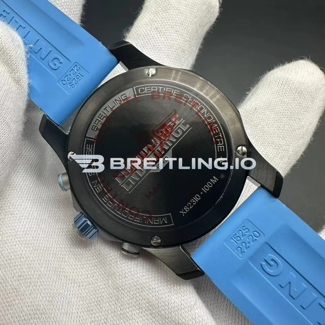 Breitling Professional Endurance Pro X82310281B1S1 44mm Black Dial Blue Inner Ring Black Breitlight Case Super Clone Back View