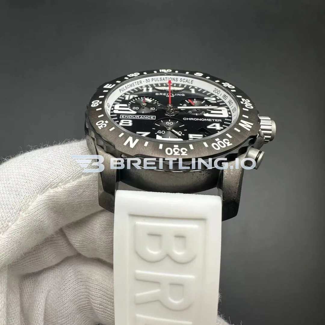 Breitling Professional Endurance Pro X82310A71B1S1 44mm Black Dial Matte Breitlight White Case Rubber Strap Super Clone Strap