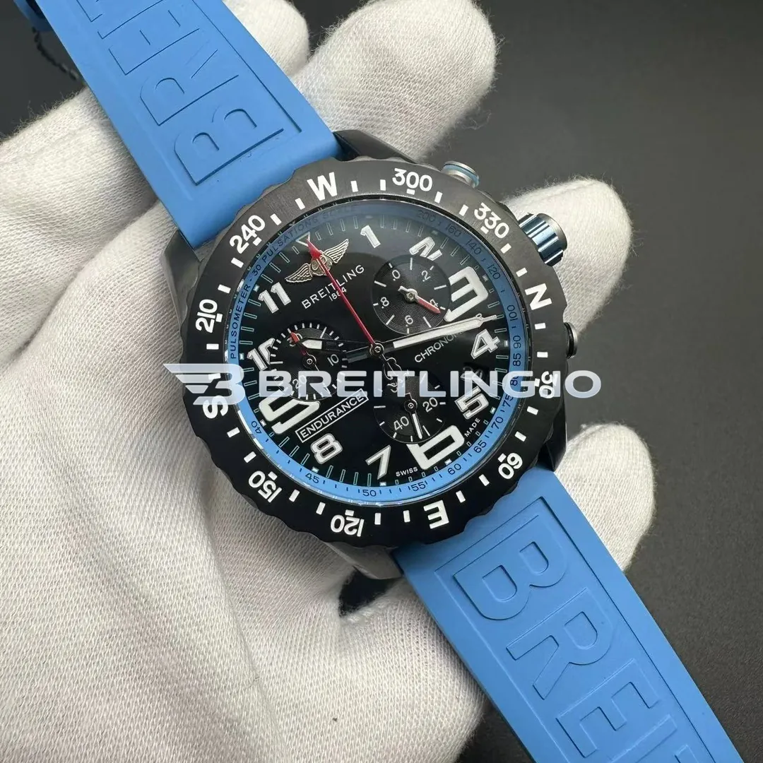 Breitling Professional Endurance Pro X82310281B1S1 44mm Black Dial Blue Inner Ring Black Breitlight Case Super Clone Side View 1