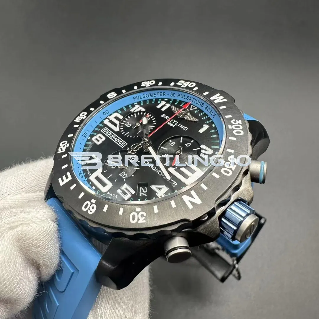 Breitling Professional Endurance Pro X82310281B1S1 44mm Black Dial Blue Inner Ring Black Breitlight Case Super Clone Dial Detail 2