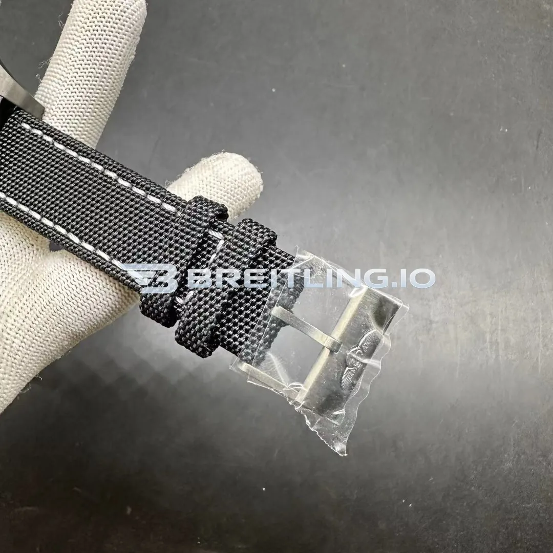 Breitling Avenger V13317101B1X1 45 Night Mission Black Dial DLC Titanium Case Black Canvas Strap Super Clone Strap And Clasp