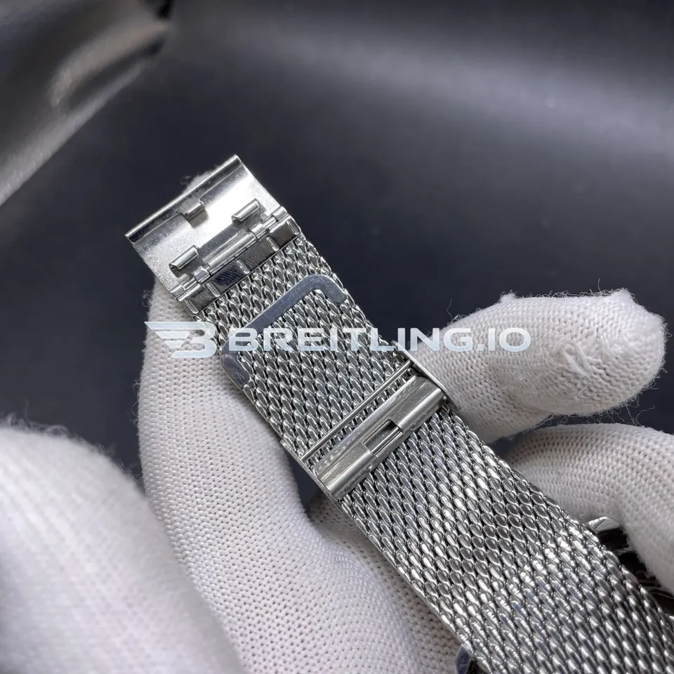 Breitling Superocean Heritage AB2020161C1A1 46mm Blue Dial Blue Ceramic Bezel Milanese Mesh Bracelet Super Clone Clasp