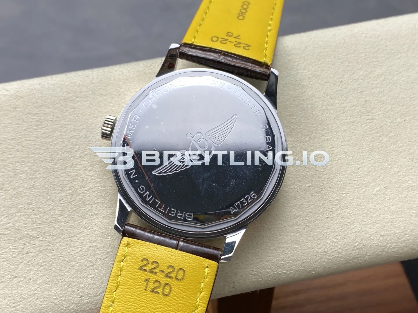 Breitling Navitimer U17326121M1P1 41mm Dark Grey Dial 18K Rose Gold Bezel Two-Tone Steel Super Clone Back View