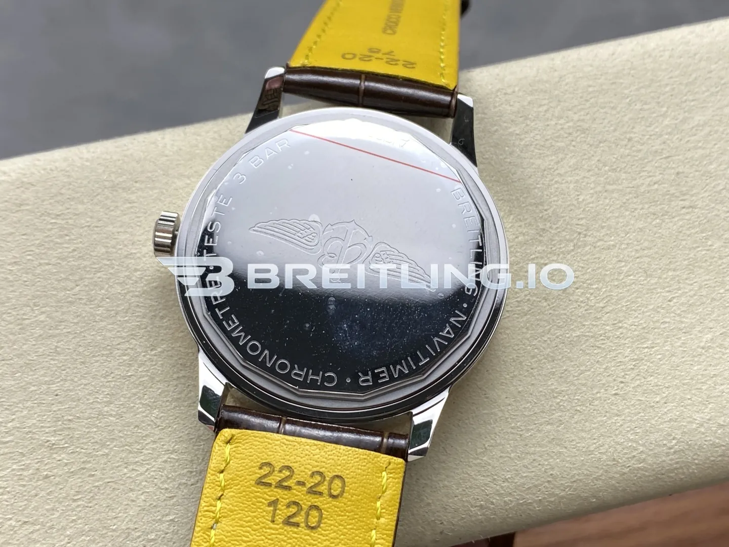 Breitling Navitimer U17326211M1P2 41mm Grey Dial 18K Rose Gold Bezel Two-Tone Steel & Rose Gold Case Super Clone Back View