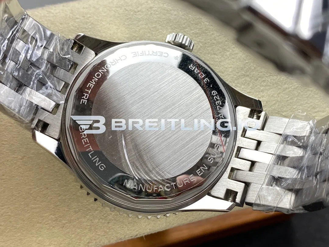 Breitling Navitimer GMT A32310171C1A1 41mm Ice Blue Dial Polished Stainless Steel Case Super Clone Back View
