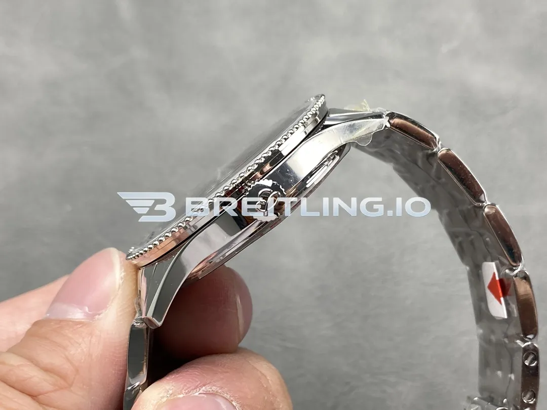 Breitling Navitimer A17325241B1A1 41mm Black Dial Silver Beaded Bezel Stainless Steel Bracelet Super Clone Right View