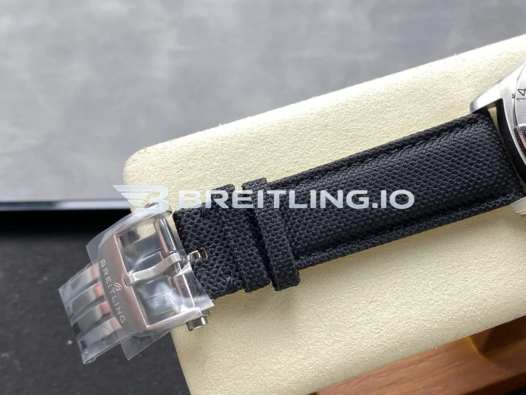 Breitling Avenger II GMT A32320101B1X1 44mm Black Dial Unidirectional Ratchet Bezel Black Fabric Strap Replica Strap And Clasp