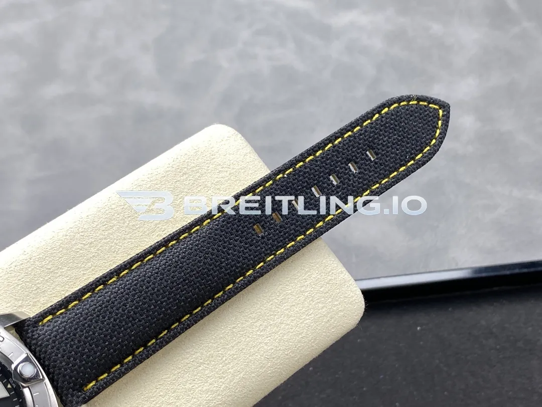 Breitling Avenger II GMT A323201A1B1X1 44mm Black Dial Unidirectional Ratchet Bezel Black Fabric Strap Replica Strap