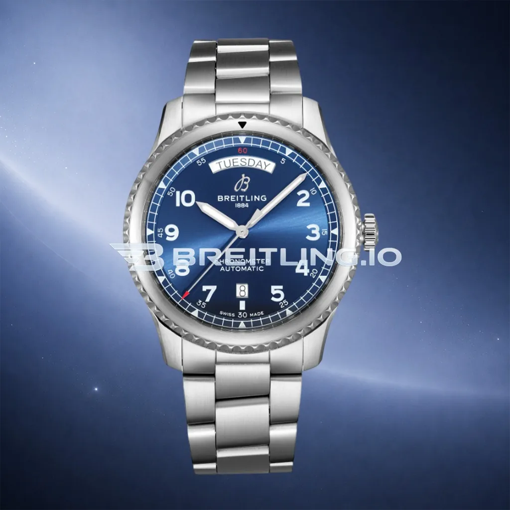 Breitling Navitimer A45330101C1A1 41mm Blue Sunburst Dial Brushed Stainless Steel Case Day-Date Super Clone First Image