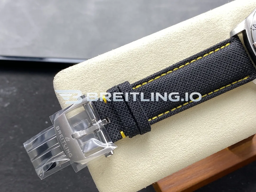 Breitling Avenger II GMT A323201A1B1X1 44mm Black Dial Unidirectional Ratchet Bezel Black Fabric Strap Replica Strap And Clasp