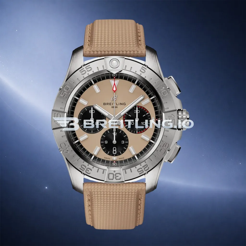Breitling Avenger Chronograph B01 44mm AB0147101A1X1 Sand Dial Brushed Satin Stainless Steel Bezel Super Clone First Image