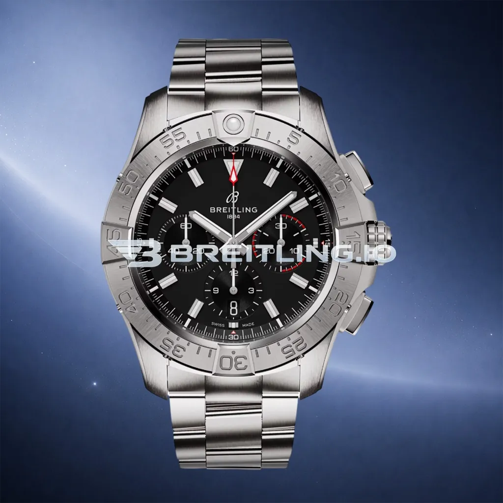 Breitling Avenger B01 Chronograph AB0147101B1A1 44mm Black Dial Unidirectional Ratchet Bezel Stainless Steel Replica First Image