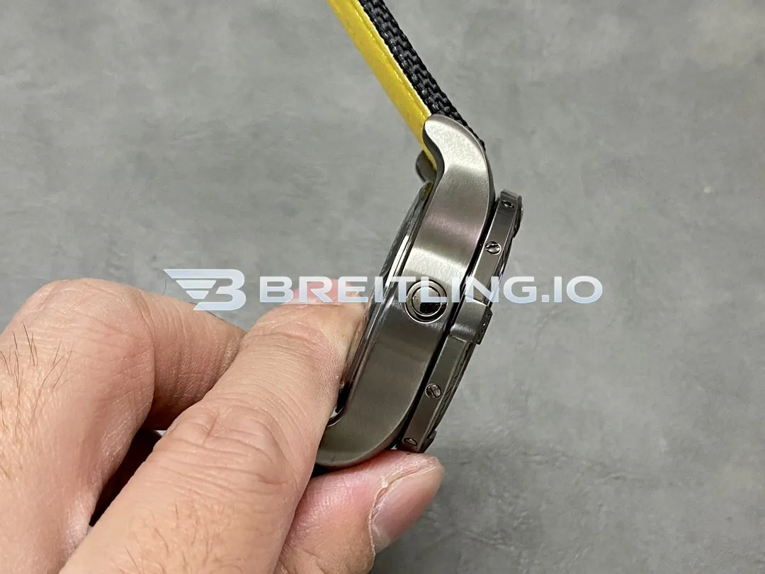 Breitling Avenger Automatic 45 Seawolf V17319101B1X1 Black Dial DLC Coated Titanium Case Black Fabric Strap Replica Left View