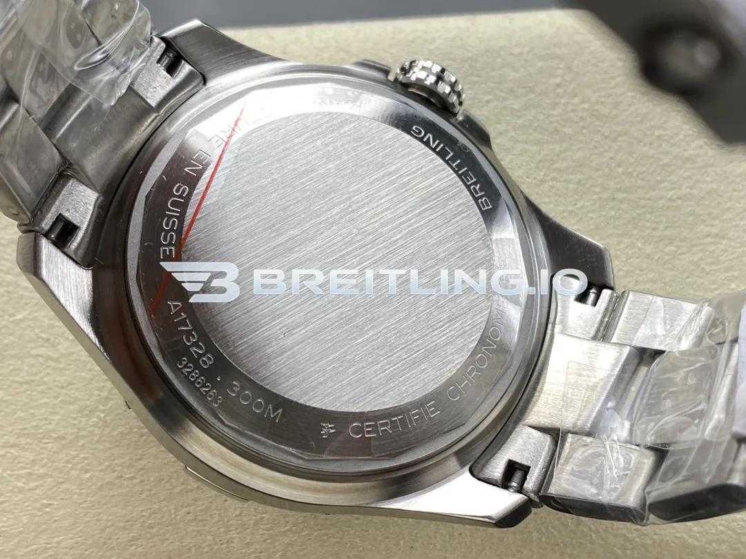 Breitling Avenger II GMT 44 A32320101B1A1 Black Dial Brushed Satin Stainless Steel Case Replica Back View