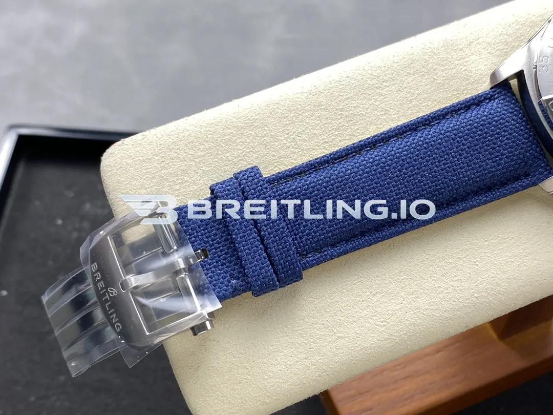 Breitling Avenger A17328101C1X1 42mm Deep Blue Dial Brushed Stainless Steel Bezel Blue Fabric Strap Replica Clasp