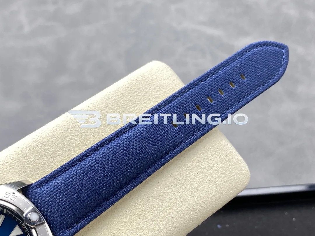 Breitling Avenger A17328101C1X1 42mm Deep Blue Dial Brushed Stainless Steel Bezel Blue Fabric Strap Replica Strap