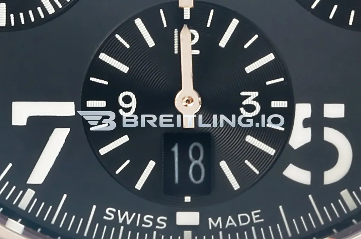 Breitling Avenger B01 Chronograph AB01821A1B1X2 45mm Charcoal Grey Gradient Dial Brushed Stainless Steel Bezel Replica Dial Detail 3