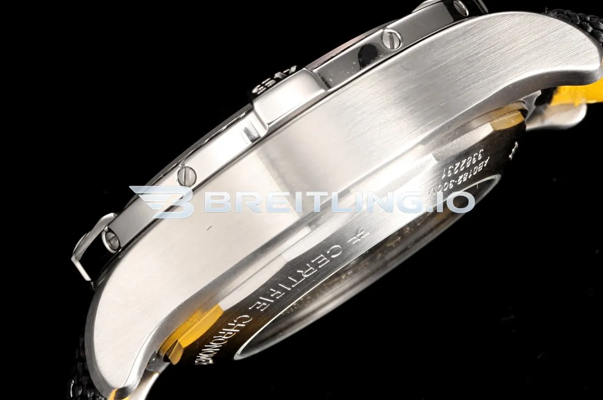 Breitling Avenger B01 Chronograph 45 AB01821A1C1X1 Bright Blue Dial Brushed Stainless Steel Bezel Replica Left View