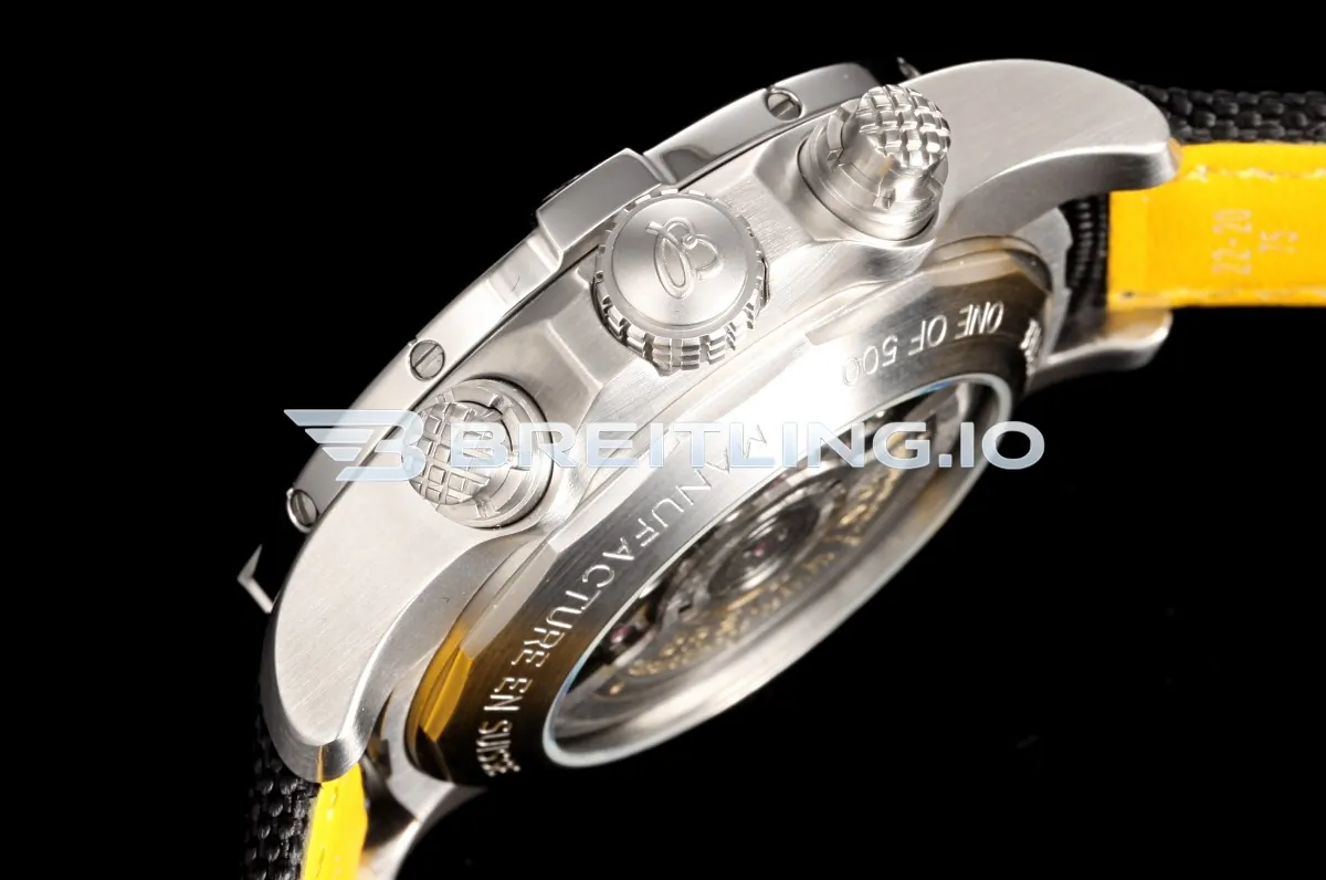 Breitling Avenger B01 Chronograph AB01821A1B1X2 45mm Charcoal Grey Gradient Dial Brushed Stainless Steel Bezel Replica Right View