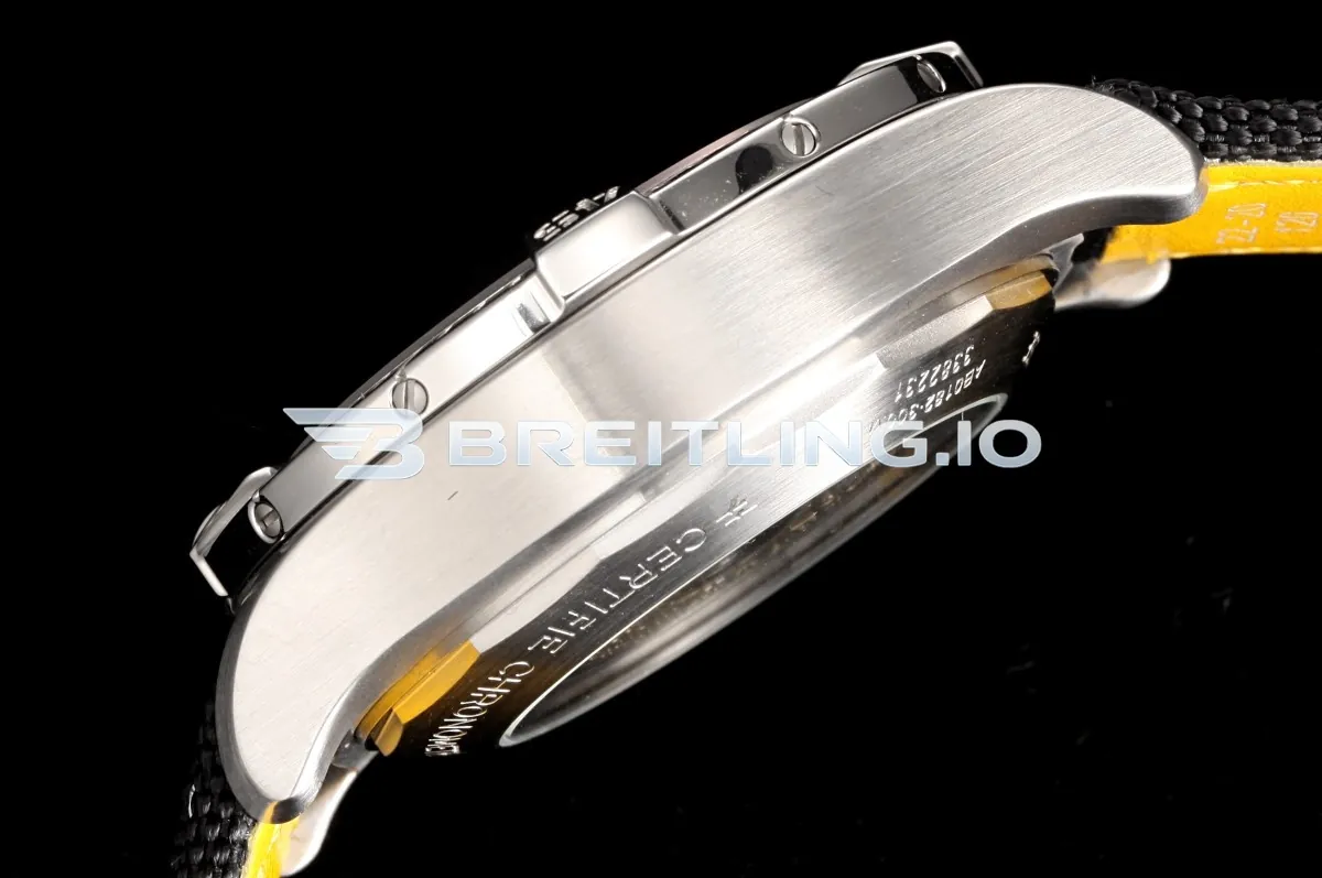 Breitling Avenger B01 Chronograph AB01821A1B1X2 45mm Charcoal Grey Gradient Dial Brushed Stainless Steel Bezel Replica Left View