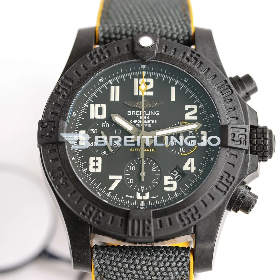 Breitling Avenger Hurricane 45 Chronograph XB0170E4BF29257S Matte Black Dial Breitlight Black Case Replica Dial Detail 1