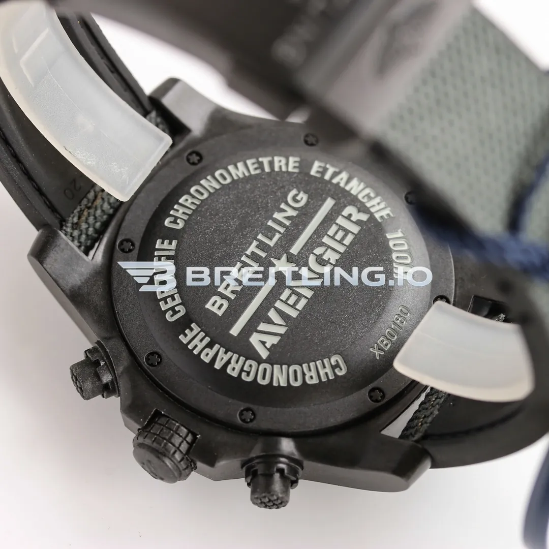 Breitling Avenger Hurricane 45 Chronograph XB0170E41I1W1 Matte Yellow Dial Breitlight Black Case Replica Back View