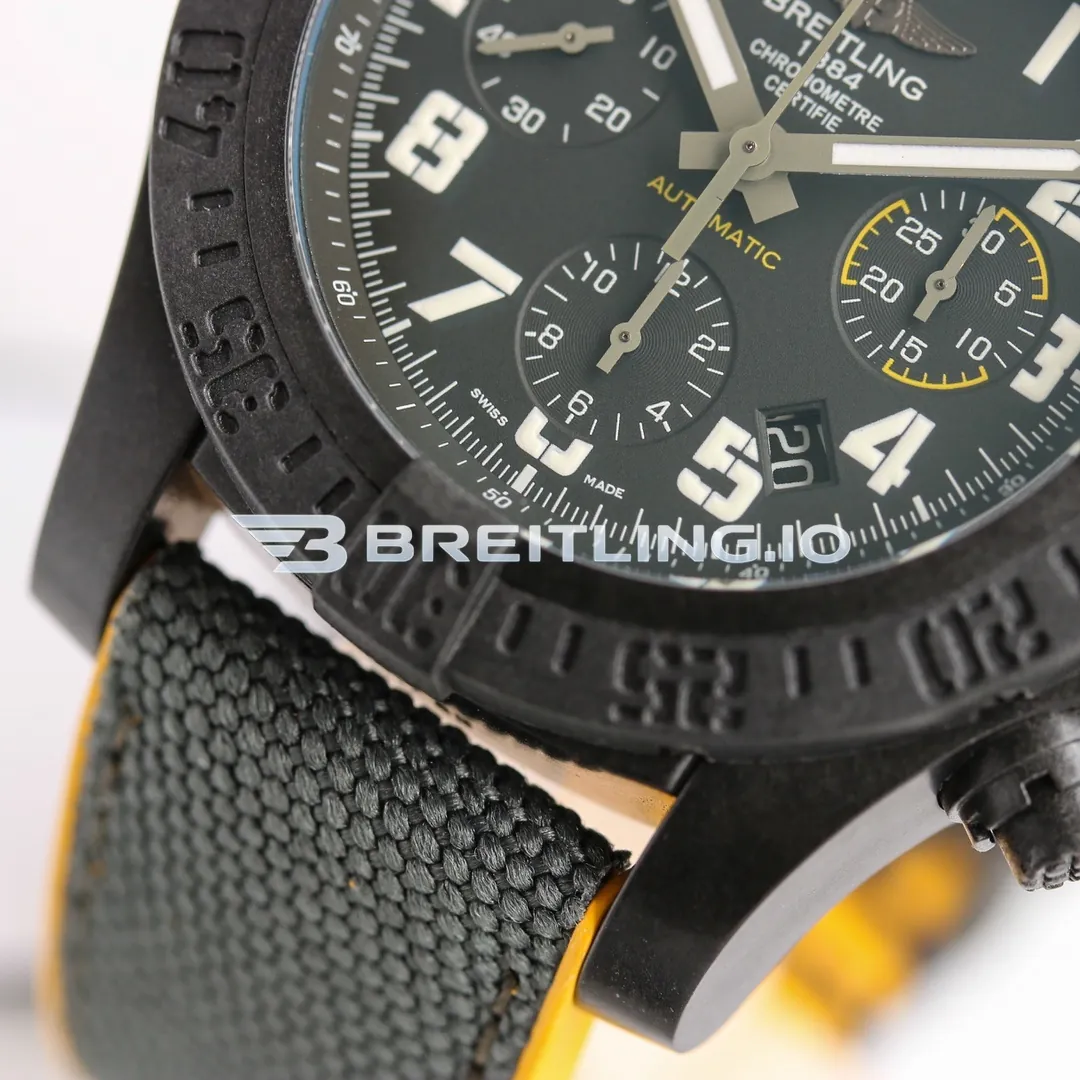 Breitling Avenger Hurricane 45 Chronograph XB0170E4BF29257S Matte Black Dial Breitlight Black Case Replica Dial Detail 3