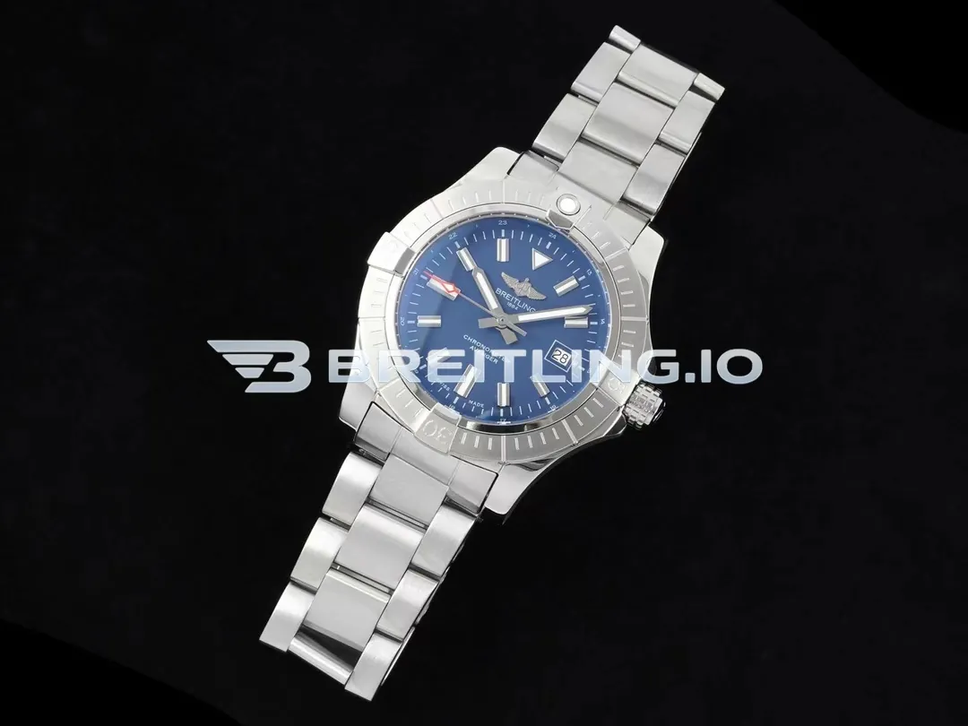 Breitling Avenger Automatic 43 A17318101C1A1 Deep Blue Dial Brushed Stainless Steel Bezel Replica Side View