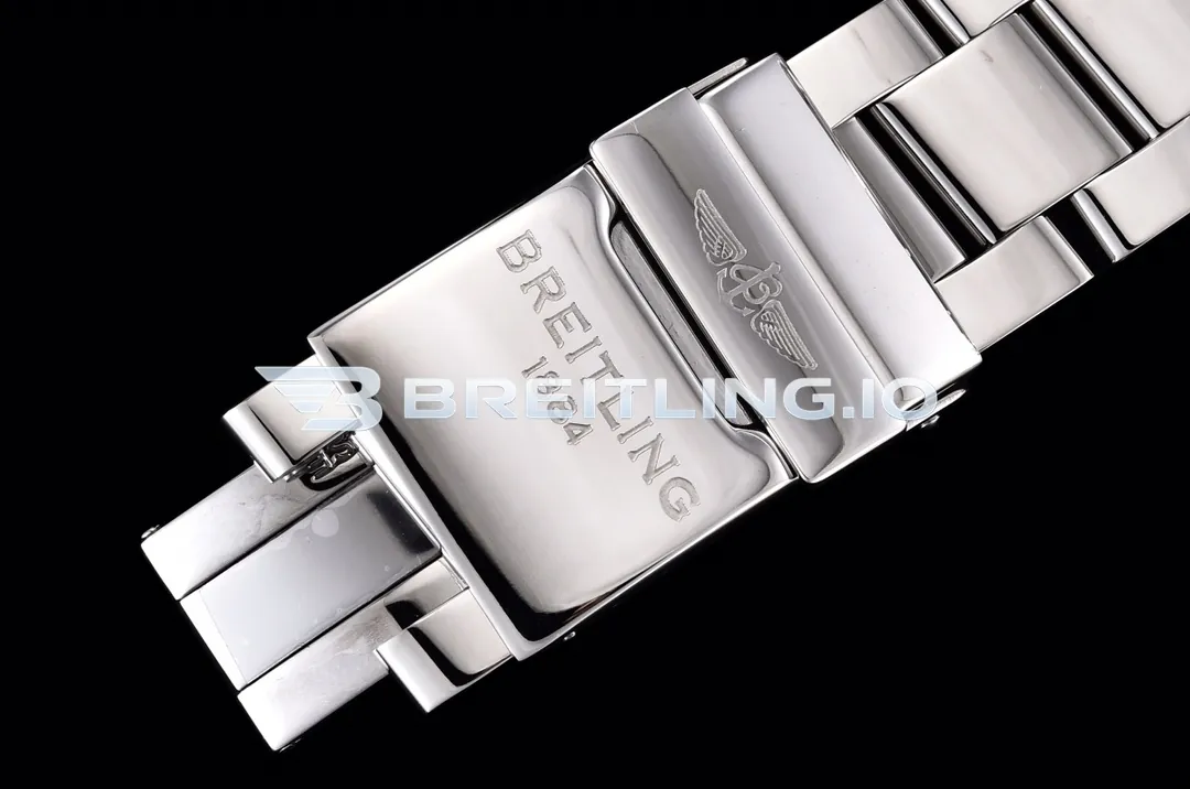 Breitling Avenger II GMT A3239011G778173A 43mm Silver White Sunburst Dial Polished Brushed Stainless Steel Bezel Replica Clasp