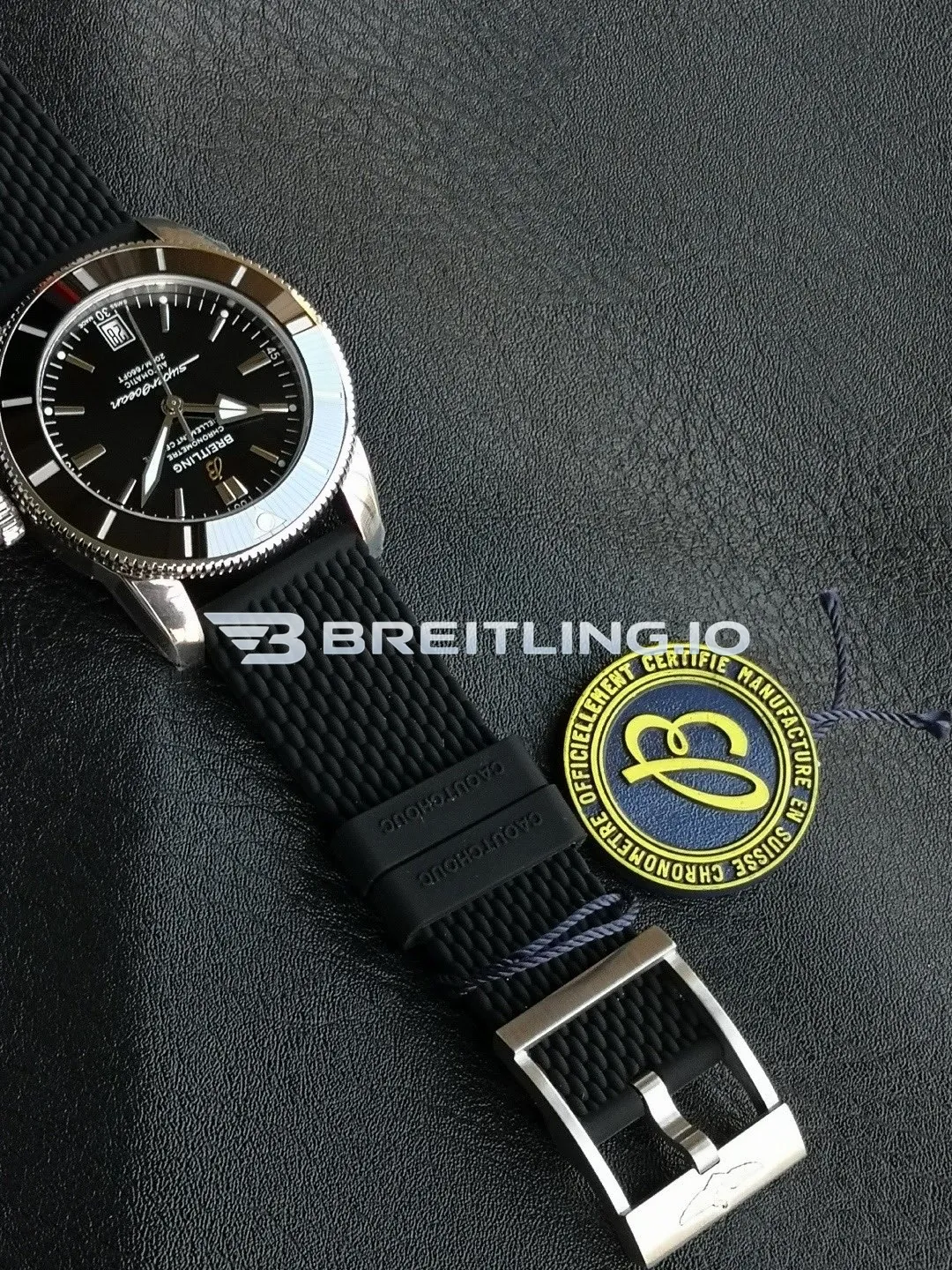 Breitling Superocean Heritage AB2030121B1S1 44mm Matte Black Sunburst Dial Brushed Stainless Steel Black Ceramic Bezel Replica Strap And Clasp