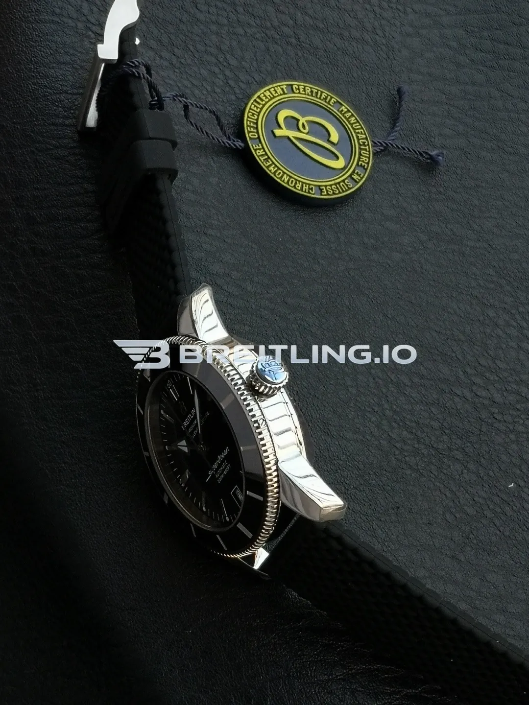 Breitling Superocean Heritage AB2030121B1S1 44mm Matte Black Sunburst Dial Brushed Stainless Steel Black Ceramic Bezel Replica Right View