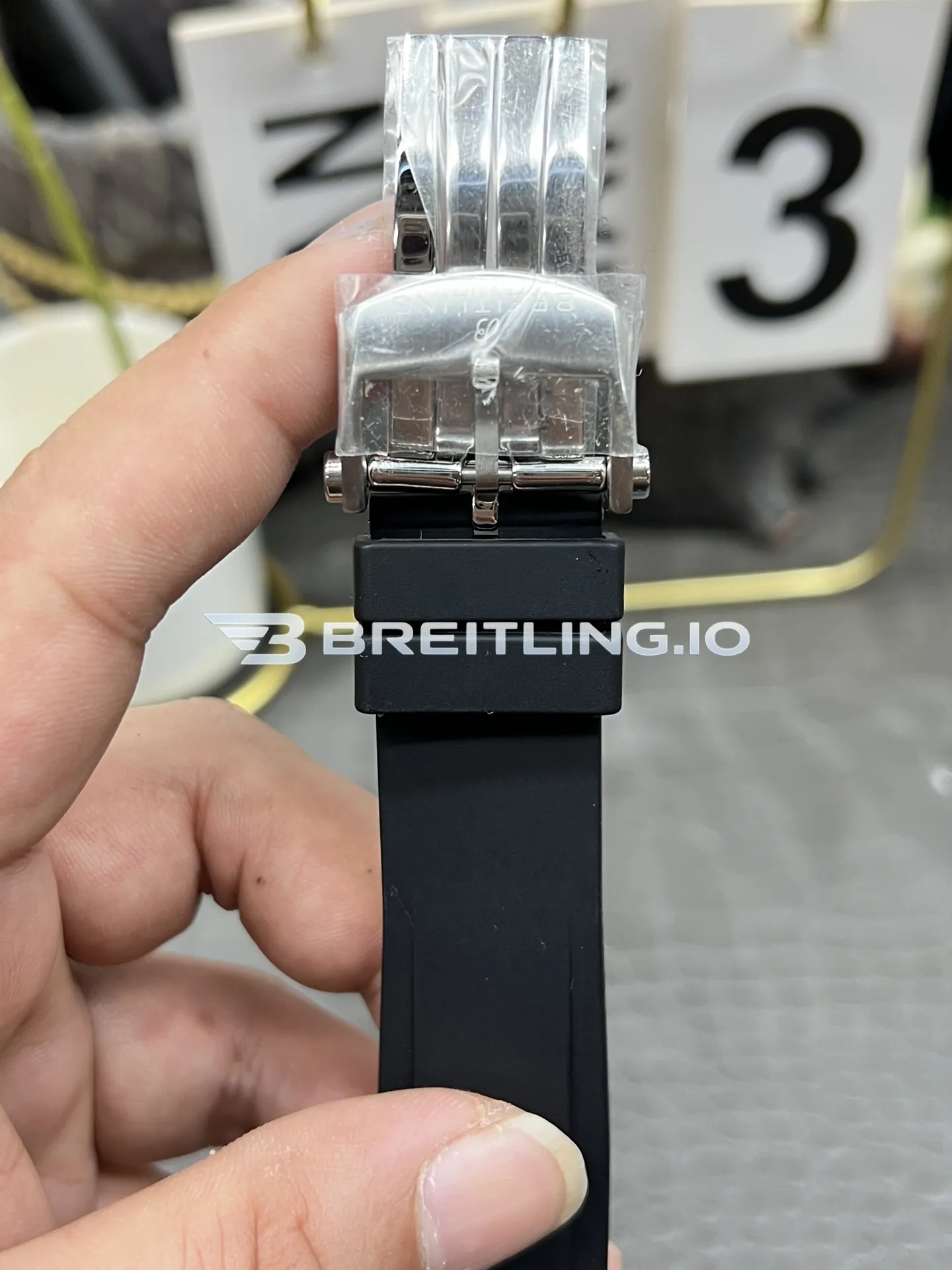 Breitling Chronomat PB0134101C1S1 42mm Ice Blue Sunburst Chronograph Dial Polished Platinum Bezel Replica Strap And Clasp