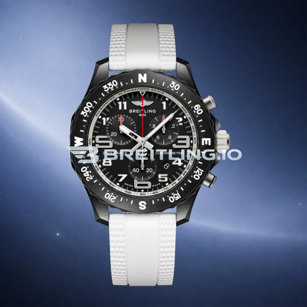 Breitling Professional Endurance Pro X83310A71B1S1 38mm Black Matte Dial Black Breitlight Case White Textured Rubber Strap Replica First Image