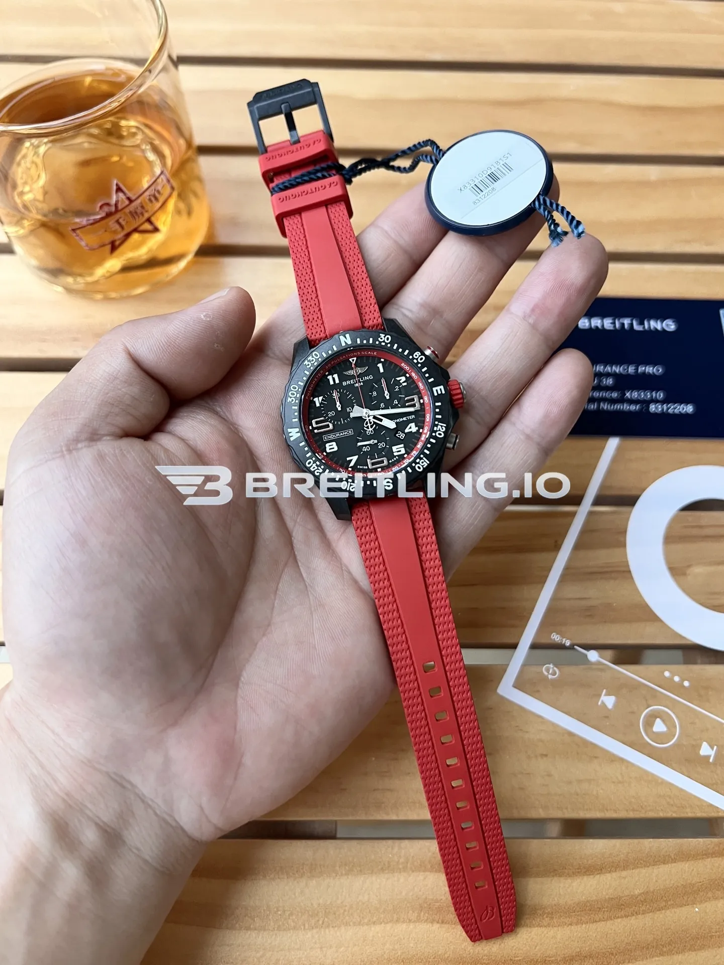 Breitling Professional Endurance Pro X83310D91B2S1 38mm Black Dial Red Inner Track Black Breitlight Composite Case Replica Side View 1