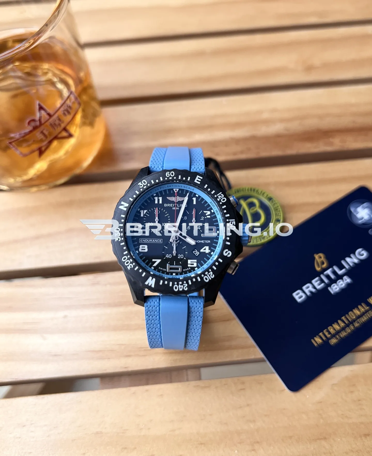 Breitling Endurance Pro X83310281B1S1 38mm Black Dial Blue Inner Track Black Breitlight Composite Case Replica First Image