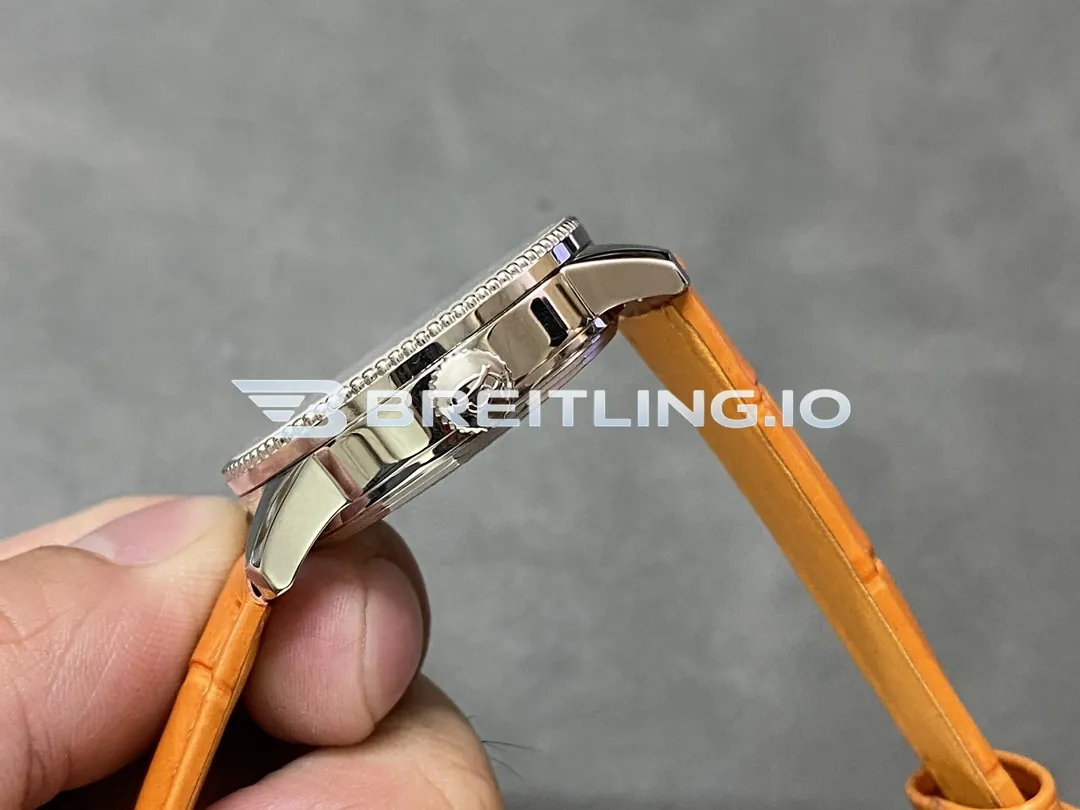 Breitling Navitimer A17395F41G1P3 35mm Silver Sunburst Dial Stainless Steel Beaded Flight Slide Rule Bezel Replica Right View