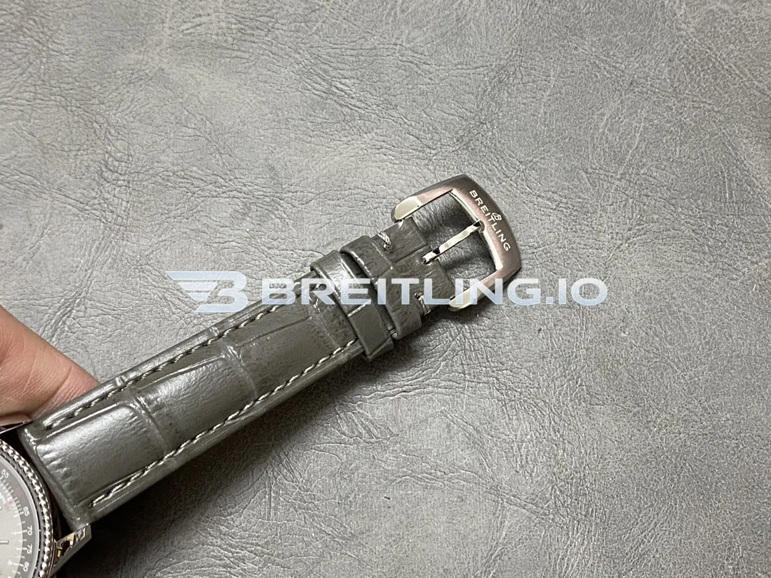 Breitling Navitimer A17327381B1P1 36mm Charcoal Grey Sunburst Dial Stainless Steel Beaded Grain Flight Slide Rule Bezel Replica Strap And Clasp