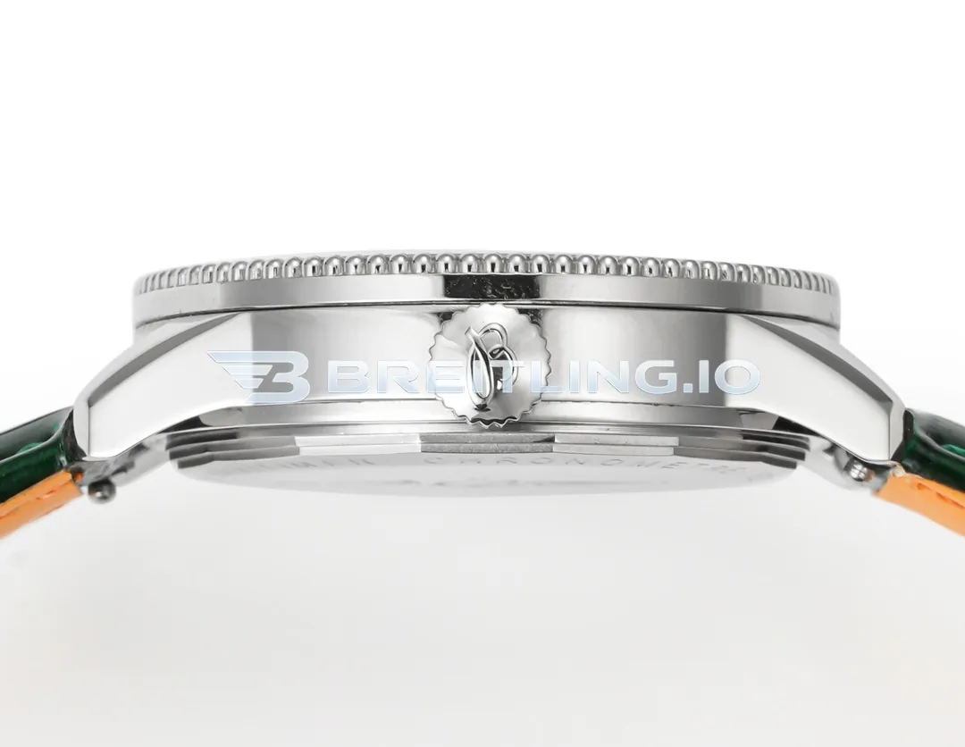 Breitling Navitimer A17327361L1P1 35mm Mint Green Sunburst Dial Stainless Steel Beaded Flight Slide Rule Bezel Replica Right View