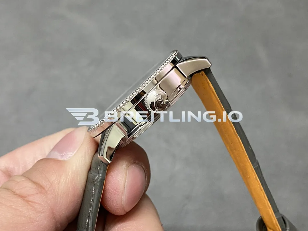 Breitling Navitimer A17327381B1P1 36mm Charcoal Grey Sunburst Dial Stainless Steel Beaded Grain Flight Slide Rule Bezel Replica Right View