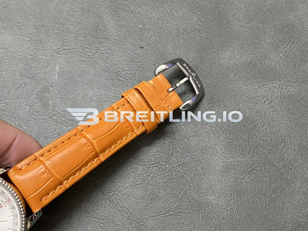 Breitling Navitimer A17395F41G1P3 35mm Silver Sunburst Dial Stainless Steel Beaded Flight Slide Rule Bezel Replica Strap And Clasp
