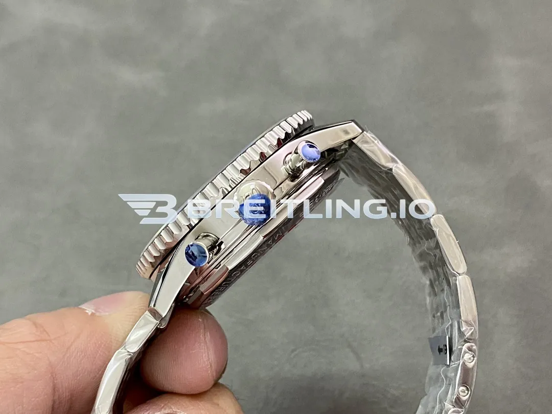 Breitling Navitimer AB0138241K1A1 43mm Copper Sunburst Chronograph Dial Dual-Tone Blue Grey Flight Slide Rule Bezel Replica Right View