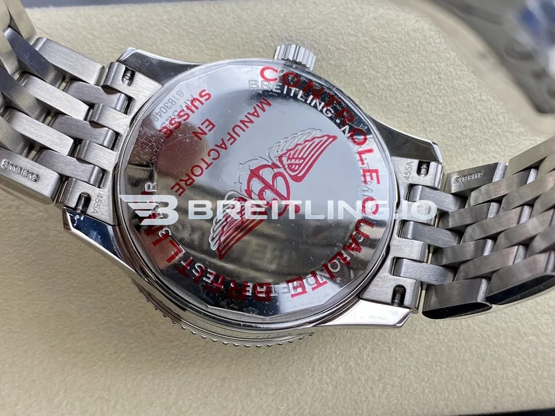 Breitling Navitimer A17325211C1A1 38mm Deep Blue Sunburst Single Dial Beaded Fluted Flight Slide Rule Bezel Replica Back View 1