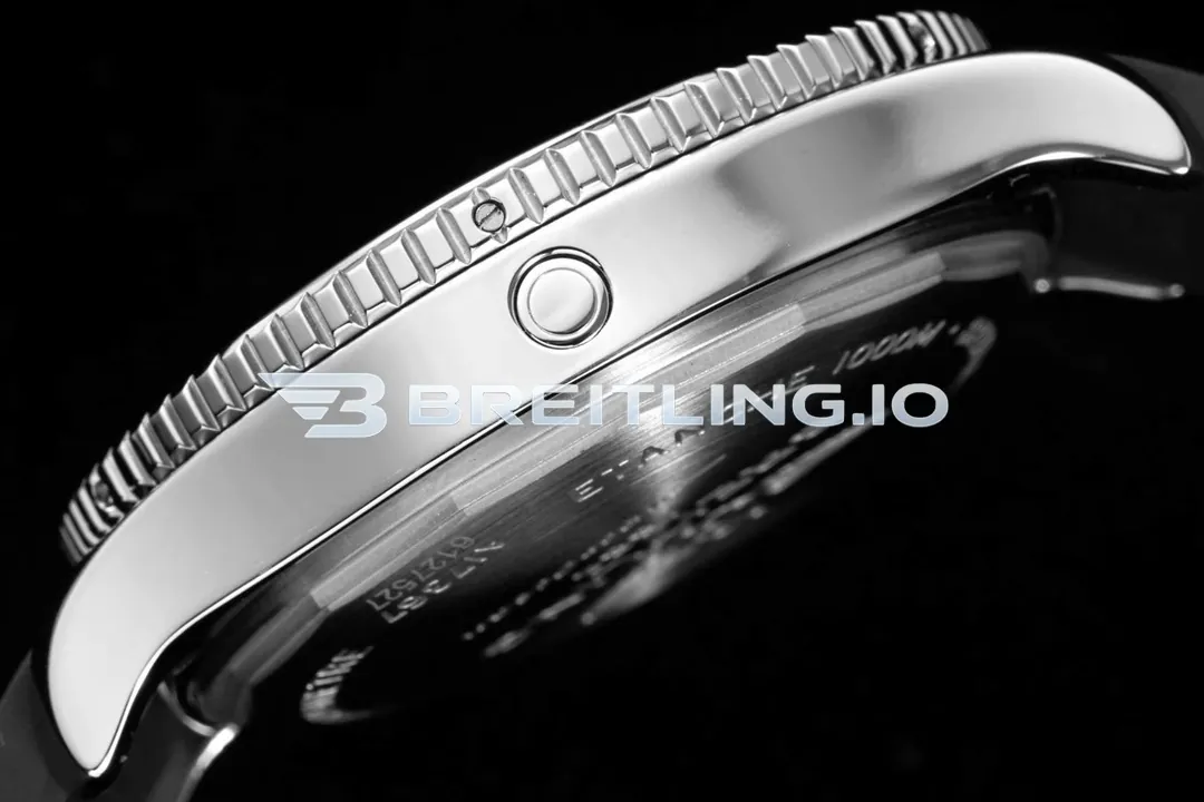 Breitling Superocean A17366D71B1S1 42mm Black Dial Yellow Inner Minute Track Black Ceramic Unidirectional Diving Bezel Replica Left View