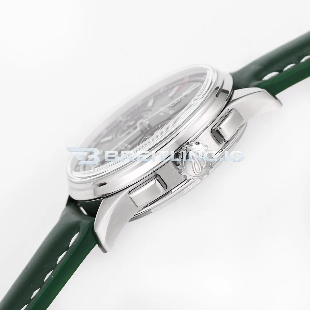 Breitling Premier AB0118221L1P1 42mm Emerald Green Sunburst Dual Subdial Chronograph Brushed Polished Stainless Steel Case Replica Right View