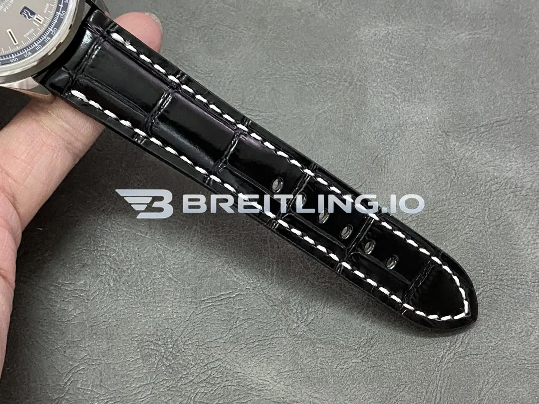 Breitling Premier AB0118221B1P1 42mm Grey Smoke Sunburst Dual Subdial Chronograph Brushed Polished Stainless Steel Case Replica Strap