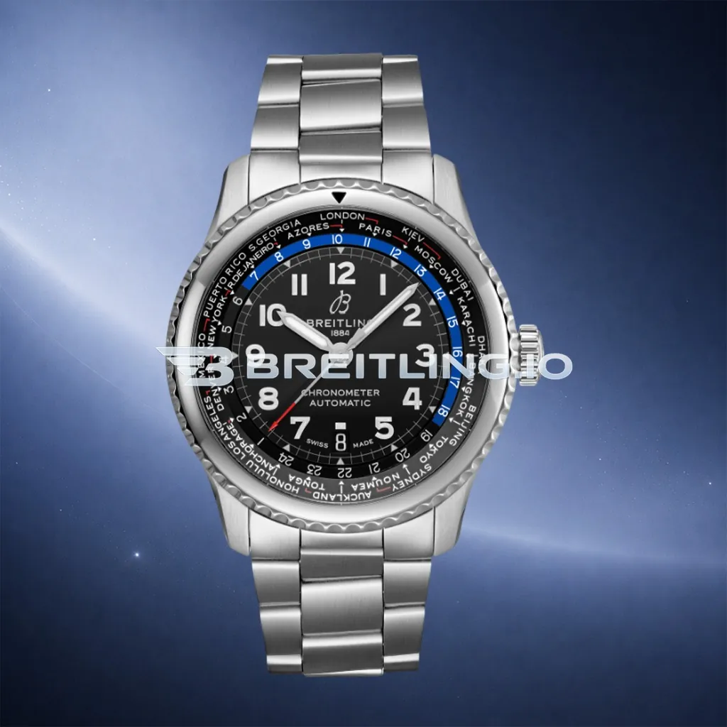 Breitling Navitimer AB3521U41B1A1 43mm Black Worldtimer Dial Stainless Steel Slide Rule Bezel Replica First Image