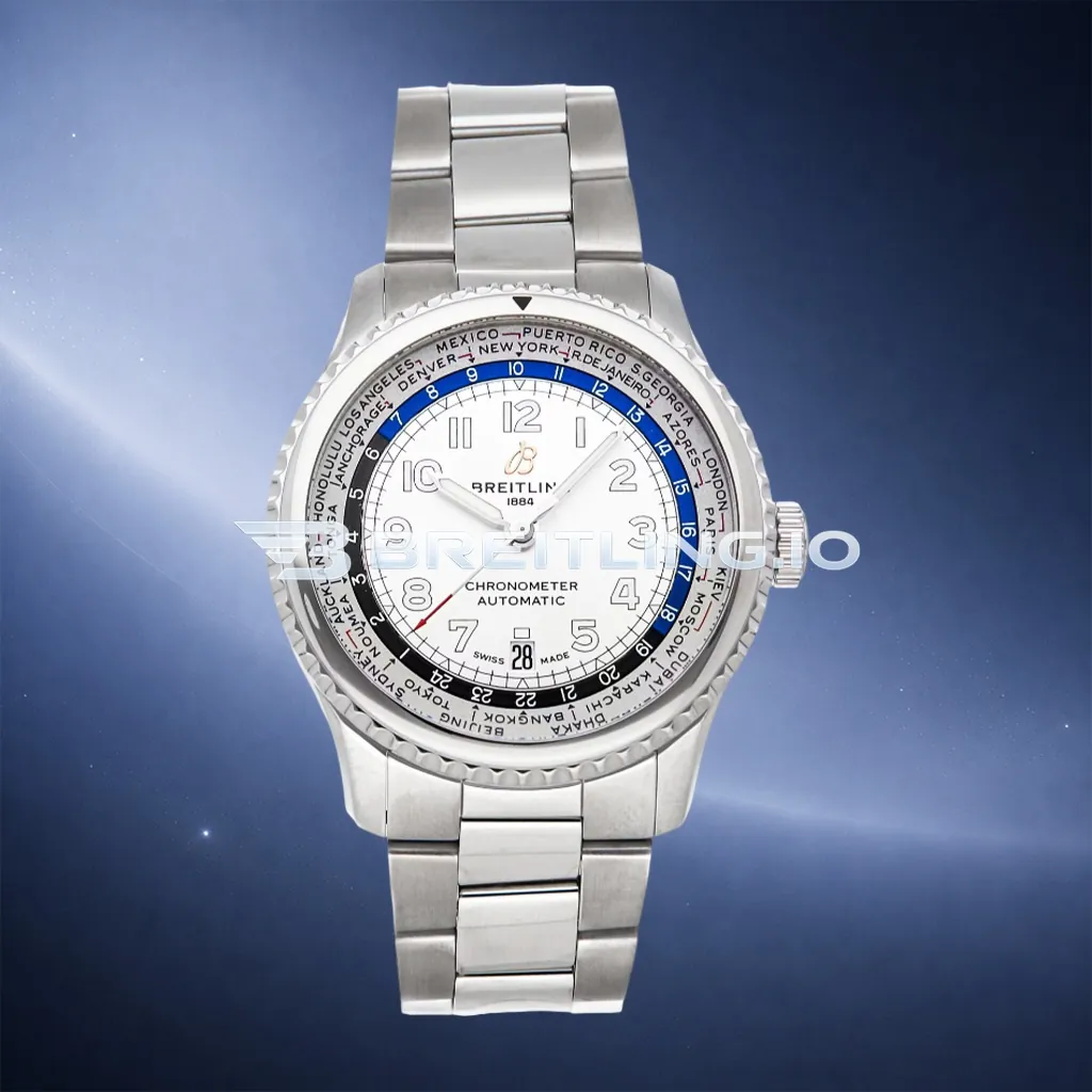 Breitling Navitimer AB3521U01G1A1 43mm Silver Sunburst Worldtimer Dial Slide Rule Bezel Replica First Image